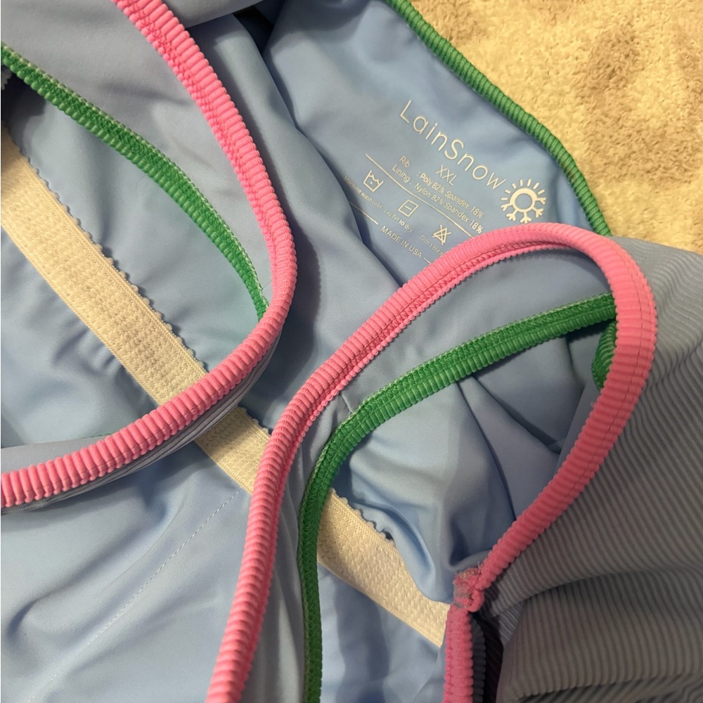 LainSnow Women's One Piece in Blue, Green, and Pink - Picture 3 of 3